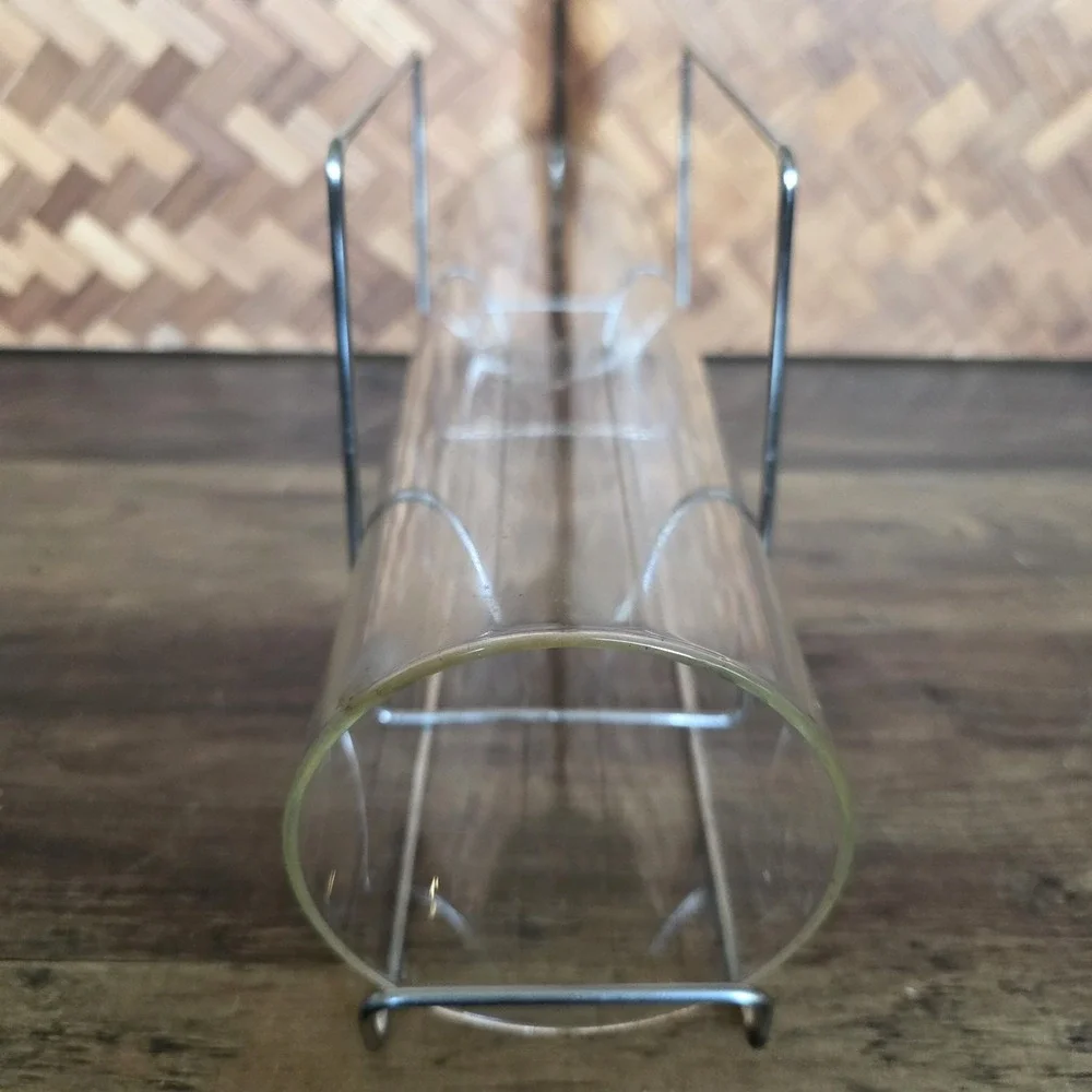 Pyrex Bake A Round Glass Bread Baking Tube & Metal Rack Corning 14